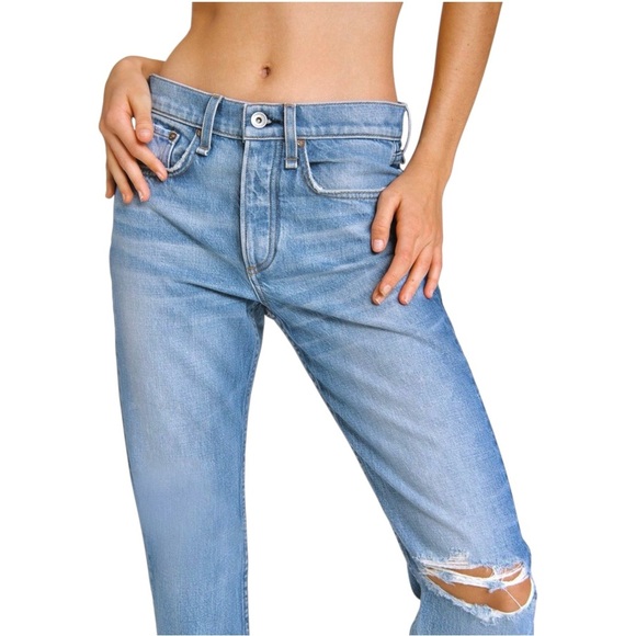 RAG & BONE EUC Rosa Mid-Rise Boyfriend Raw
Hem in Jones Size 29 - Picture 4 of 10